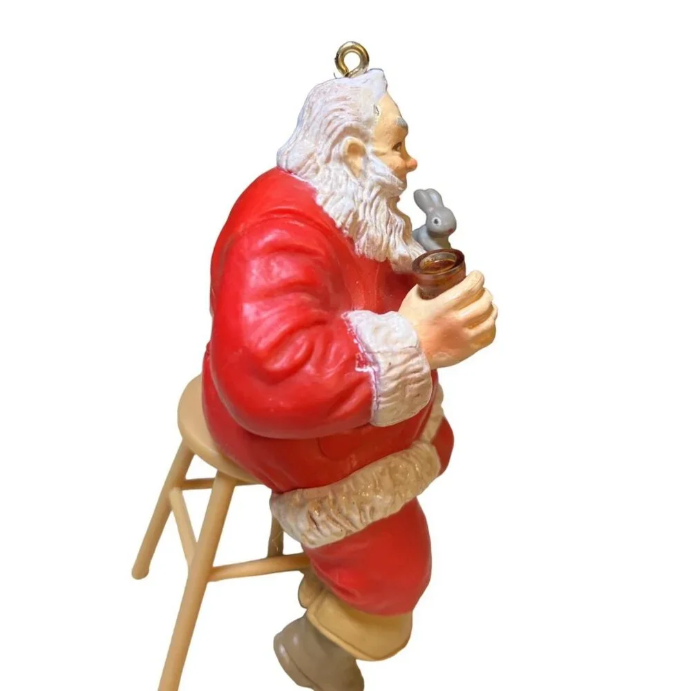 Santa Coca-Cola Ornament Christmas Collectible Vintage 1990